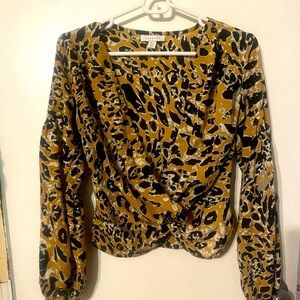 Top shop size 4 cheetah print top